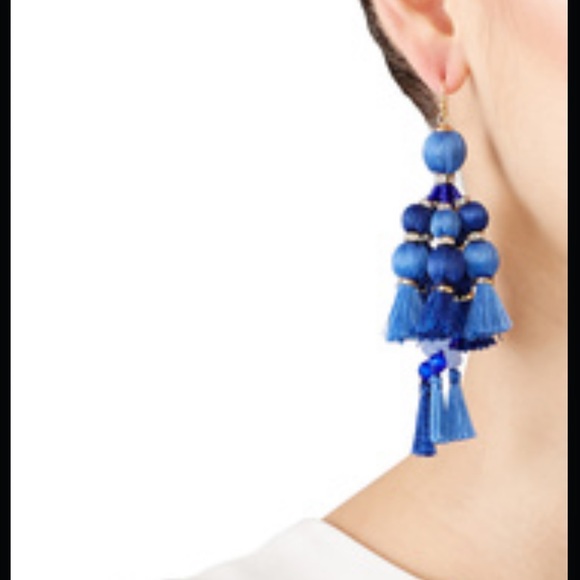 COPY - Kate Spade blue tassel earrings